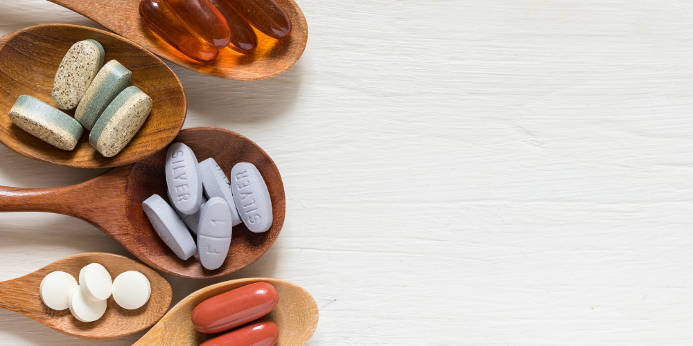 Image of supplements on spoons
