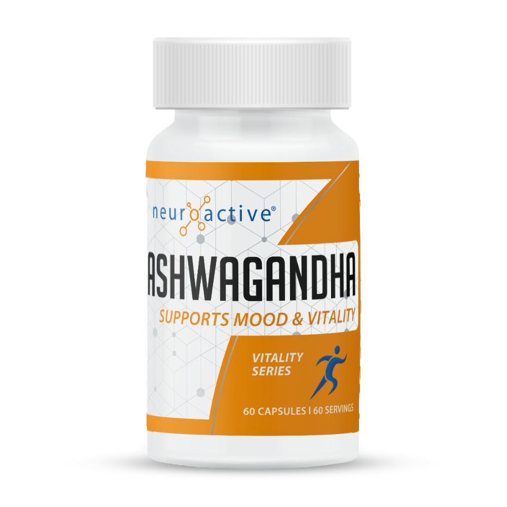 Ashwagandha Extract - front view adaptogen stress relief supplement - NeuroActive