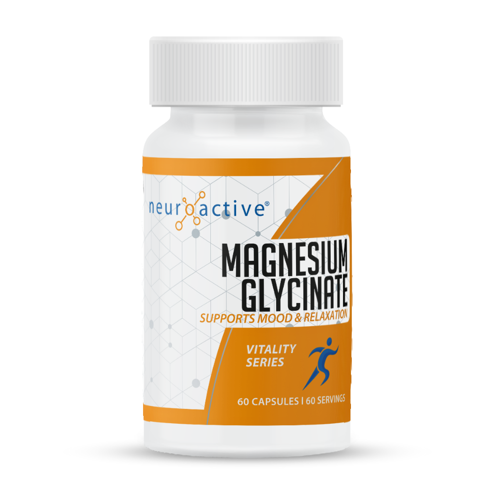 Magnesium Glycinate - front view sleep and muscle support supplement - NeuroActive